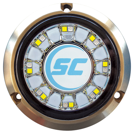 SHADOW-CASTER LED LIGHTING Blue/White Color Changing Underwater Light - 16 LEDs - Bronze SCR-16-BW-BZ-10